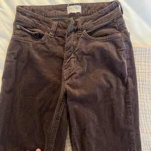 Pilcro Brown Corduroy Ankle Pants